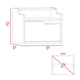Mesa de Noche Busan 40x33cm Macadamia Flotante con Un Cajón - Mesas de Noche | Bylmo