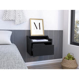 Mesa de Noche Busan 40x33cm Wengue Flotante con Un Cajón - Mesas de Noche | Bylmo