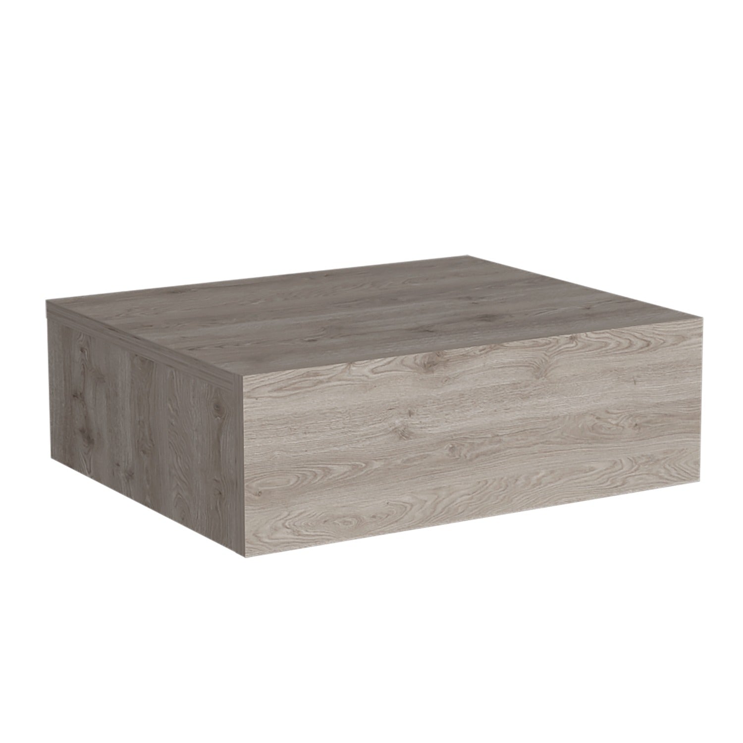 Mesa de Noche Milano Flotante 40x13cm Ceniza Minimalista con Un Cajón - Mesas de Noche | Bylmo