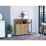 Mueble Auxiliar De Cocina Bi Color 100x90 Cm Duna Blanco Con 3 Entrepaños