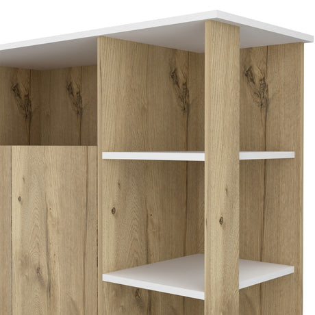 Mueble Auxiliar de Cocina Bi Color 100x90 cm Duna Blanco con 3 Entrepaños - Barras y Muebles Auxiliares | Bylmo