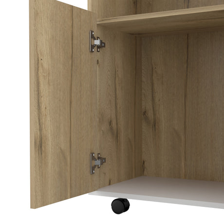 Mueble Auxiliar de Cocina Bi Color 100x90 cm Duna Blanco con 3 Entrepaños - Barras y Muebles Auxiliares | Bylmo