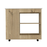 Mueble Auxiliar de Cocina Bi Color 100x90 cm Duna Blanco con 3 Entrepaños - Barras y Muebles Auxiliares | Bylmo