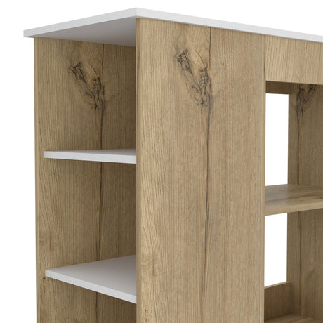 Mueble Auxiliar de Cocina Bi Color 100x90 cm Duna Blanco con 3 Entrepaños - Barras y Muebles Auxiliares | Bylmo