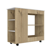 Mueble Auxiliar de Cocina Bi Color 100x90 cm Duna Blanco con 3 Entrepaños - Barras y Muebles Auxiliares | Bylmo