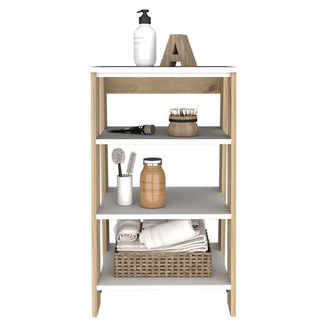 Mueble para Baño Bi Color 44x75.6cm Blanco con Patas y Entrepaños - Muebles para Baño | Bylmo