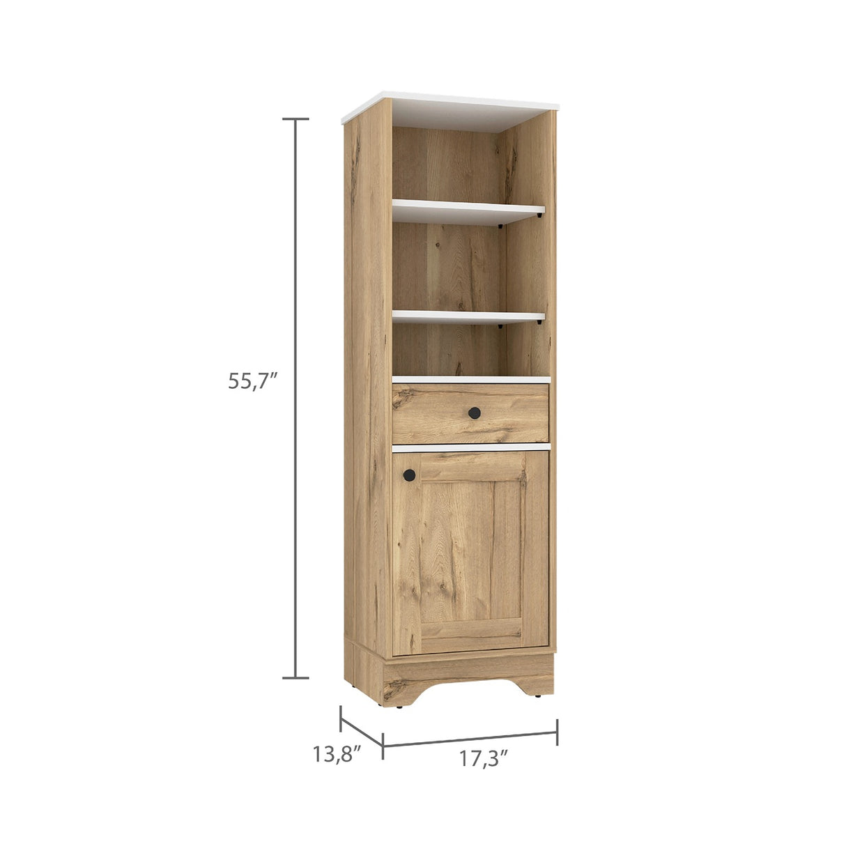 Mueble para Baño Bi Color Duna 44x141.6cm con 1 Cajón y 5 Entrepaños - Muebles para Baño | Bylmo
