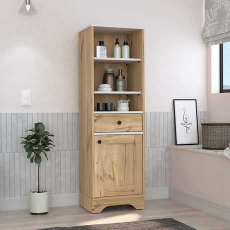 Mueble para Baño Bi Color Duna 44x141.6cm con 1 Cajón y 5 Entrepaños - Muebles para Baño | Bylmo