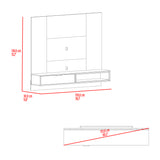 Panel de TV Funes 150x130cm Flotante para TV de 60 Pulgadas - Muebles de TV | Bylmo