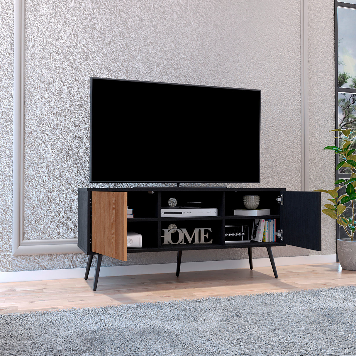 Rack de TV Funes 120x55cm para TV de 55 Pulgadas - Muebles de TV | Bylmo