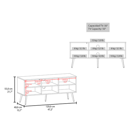 Rack de TV Funes 120x55cm para TV de 55 Pulgadas - Muebles de TV | Bylmo