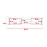 Repisa para TV Glen 125.1x26.8cm Blanco Flotante con Dos Cajones