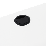 Repisa para TV Glen 125.1x26.8cm Blanco Flotante con Dos Cajones - Muebles de TV | Bylmo