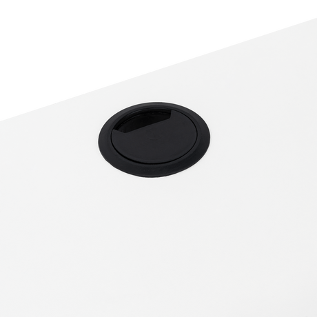 Repisa para TV Glen 125.1x26.8cm Blanco Flotante con Dos Cajones