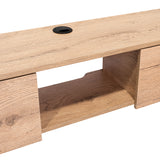 Repisa para TV Glen 125.1x26.8cm Macadamia Flotante para TV Más de 85 pulgadas - Muebles de TV | Bylmo