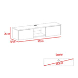 Repisa para TV Glen 125.1x26.8cm Wengue Flotante para TV Más de 85 pulgadas - MUEBLES DE TV | Bylmo