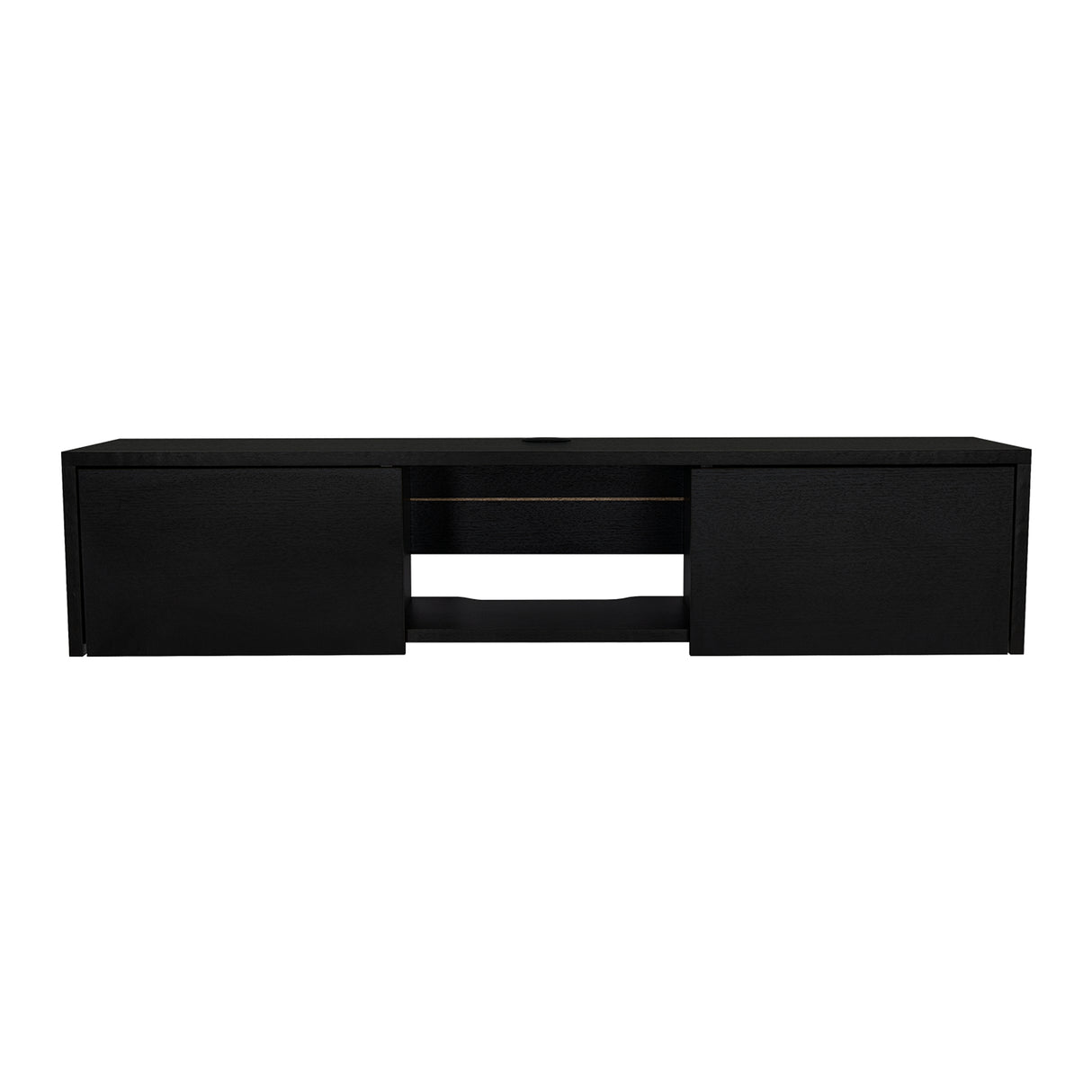 Repisa para TV Glen 125.1x26.8cm Wengue Flotante para TV Más de 85 pulgadas - MUEBLES DE TV | Bylmo