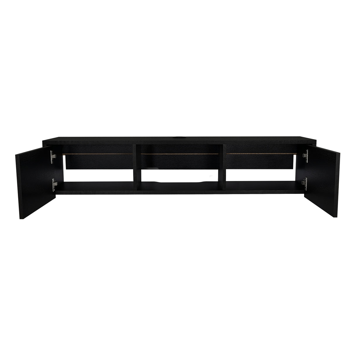 Repisa para TV Glen 125.1x26.8cm Wengue Flotante para TV Más de 85 pulgadas - MUEBLES DE TV | Bylmo