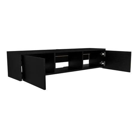 Repisa para TV Glen 125.1x26.8cm Wengue Flotante para TV Más de 85 pulgadas - MUEBLES DE TV | Bylmo