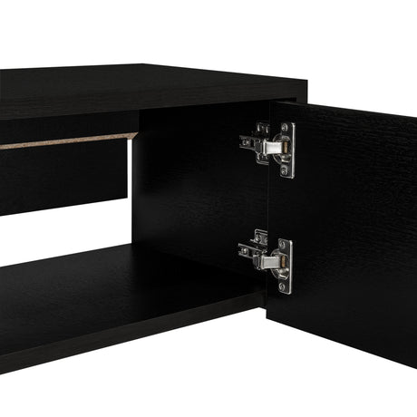 Repisa para TV Glen 125.1x26.8cm Wengue Flotante para TV Más de 85 pulgadas - MUEBLES DE TV | Bylmo