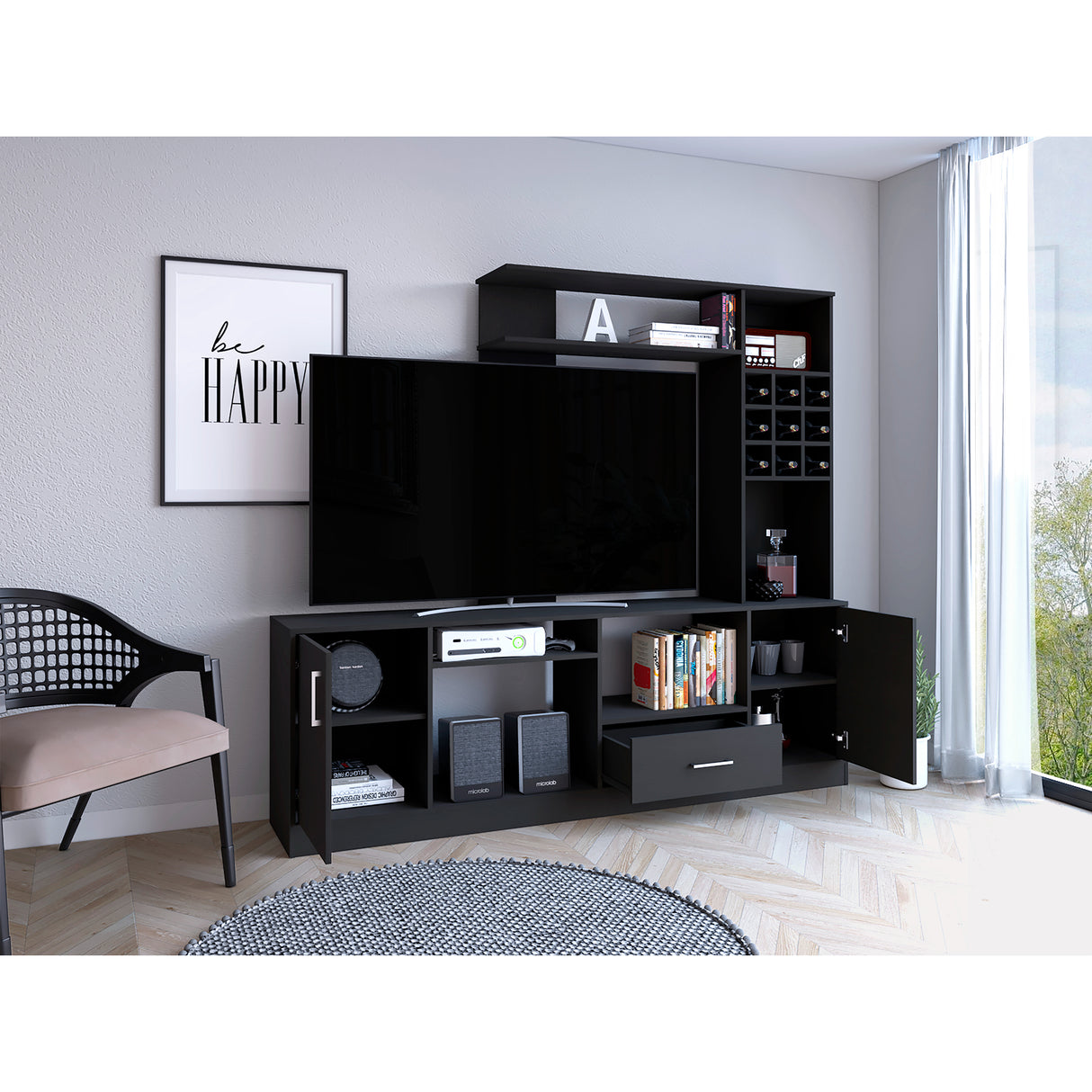 Centro de Entretenimiento Kava Beijing 200x180.7cm para TV de 60 Pulgadas - Muebles de TV | Bylmo