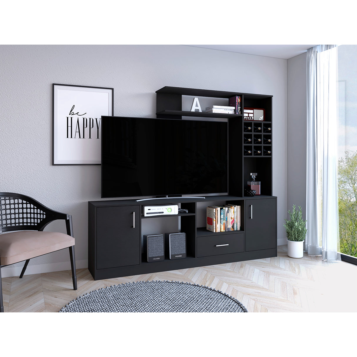 Centro de Entretenimiento Kava Beijing 200x180.7cm para TV de 60 Pulgadas - Muebles de TV | Bylmo