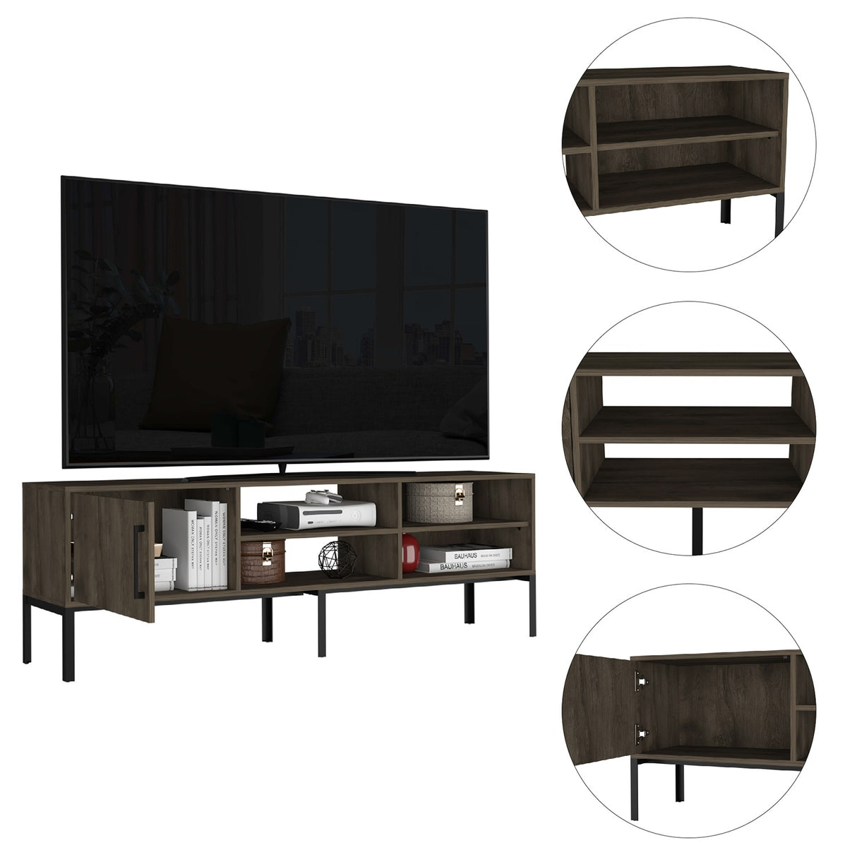 Rack de TV Soho 160x52.4cm para TV de 65 Pulgadas - Muebles de TV | Bylmo