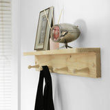 Repisa Perchero Rectangular Rústico Orden y Calidez en tu Espacio 75 cm - Repisas y Percheros | Bylmo