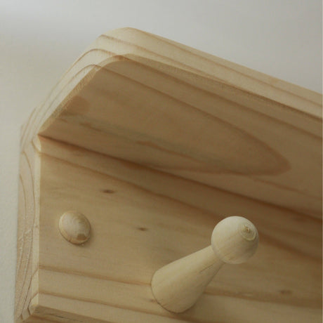 Repisa Perchero Rectangular Rústico Organiza y decora tu espacio 50 cm - Repisas y Percheros | Bylmo