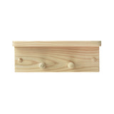Repisa Perchero Rectangular Rústico Orden y Calidez en tus Espacios en Pino Natural 30 cm - Repisas y Percheros | Bylmo