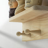 Repisa Perchero Rectangular Rústico Orden y Calidez en tus Espacios en Pino Natural 30 cm - Repisas y Percheros | Bylmo