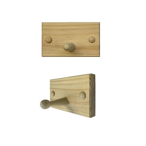 Repisa Perchero Rectangular en Madera natural rústica 15 cm - Repisas y Percheros | Bylmo