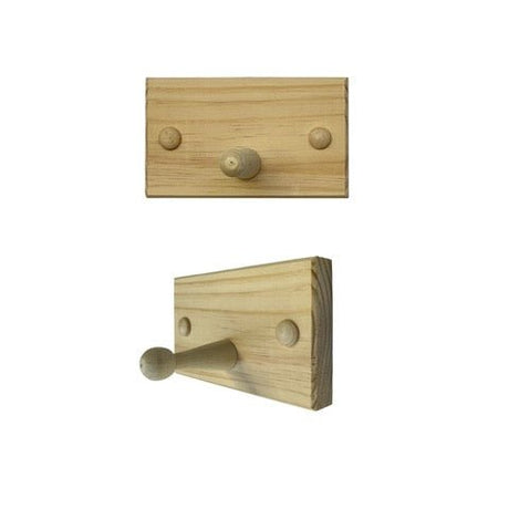 Repisa Perchero Rectangular en Madera natural rústica 15 cm - Repisas y Percheros | Bylmo