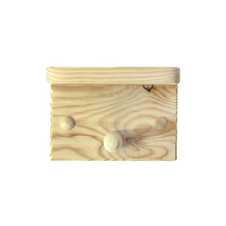Repisa Perchero Rectangular en Madera natural rústica 15 cm - Repisas y Percheros | Bylmo