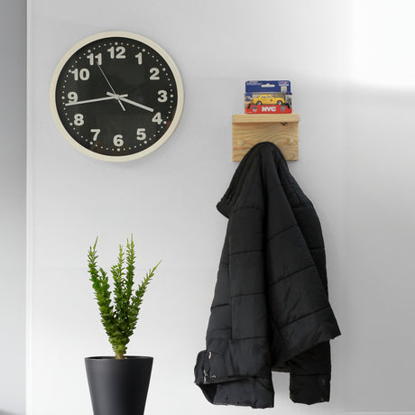 Repisa Perchero Rectangular en Madera natural rústica 15 cm - Repisas y Percheros | Bylmo