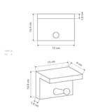 Repisa Perchero Rectangular en Madera natural rústica 15 cm - Repisas y Percheros | Bylmo