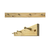 Perchero Rectangular Personalizado Madera Natural Rústico 75 x 11 cm - Repisas y Percheros | Bylmo