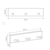 Perchero Rectangular Natural Rústico 50 cm - Repisas y Percheros | Bylmo