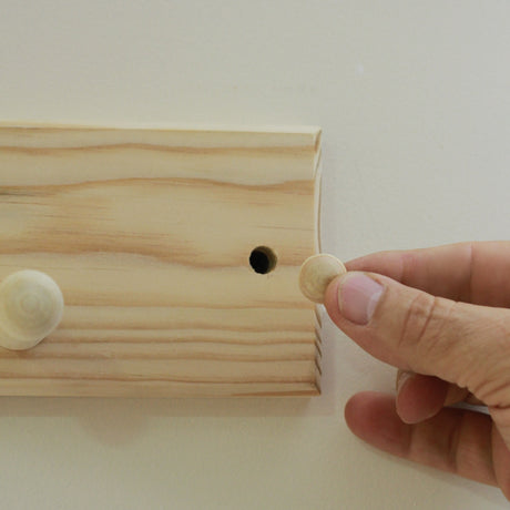 Perchero Rectangular Natural Rústico 50 cm - Repisas y Percheros | Bylmo