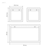 Set Repisas X 3 Rústicas Pino Radiata tipo Cubo rectangular y cuadradas 50 cm y 22.5 cm - Repisas y Percheros | Bylmo