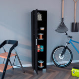 Alacena Basic Wengue 40x180cm 1 Puerta - Alacenas y Muebles Microondas | Bylmo