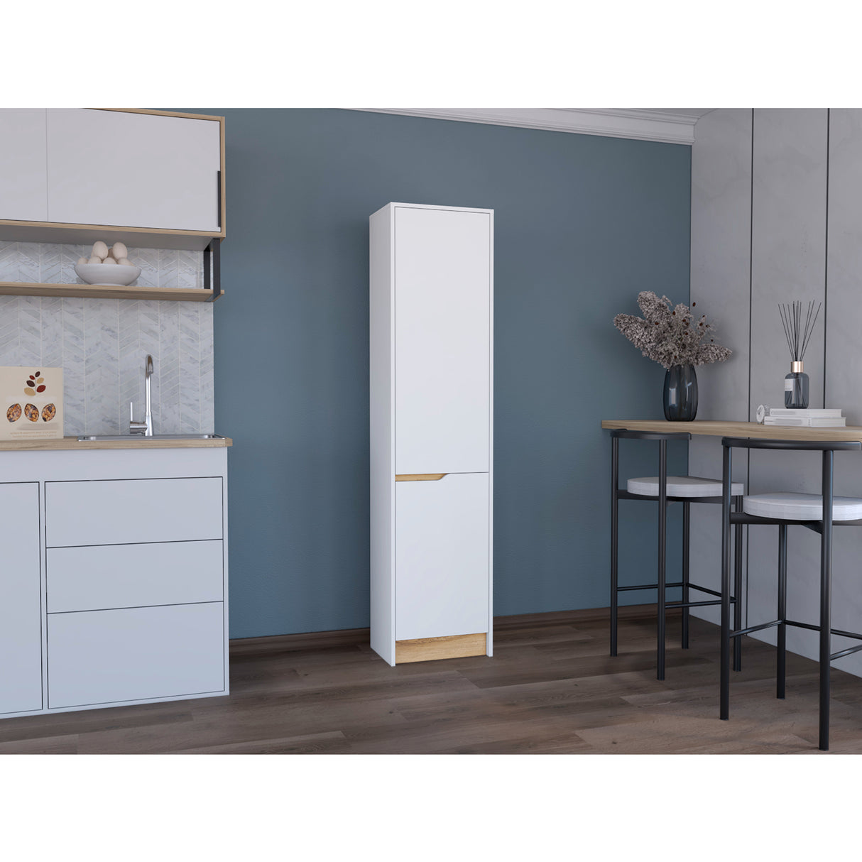 Alacena Soler Blanco 43x180cm 2 Puertas - Alacenas y Muebles Microondas | Bylmo