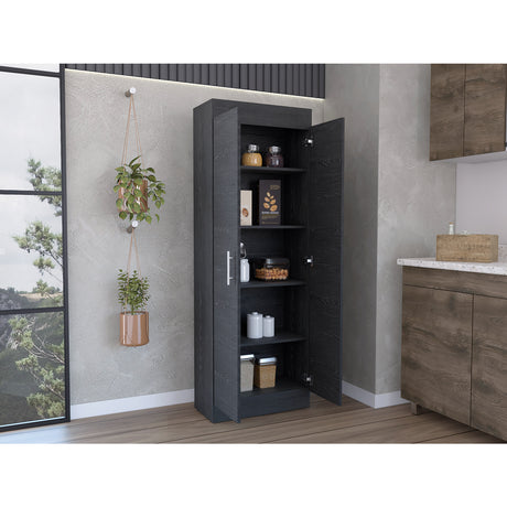 Alacena Nepal Wengue 61x182.5cm 2 Puertas - Alacenas y Muebles Microondas | Bylmo