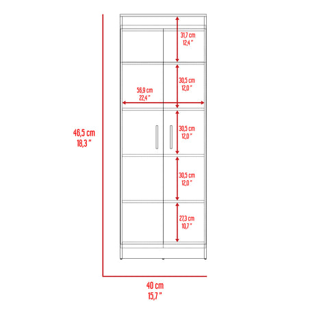 Alacena Nepal Wengue 61x182.5cm 2 Puertas - Alacenas y Muebles Microondas | Bylmo