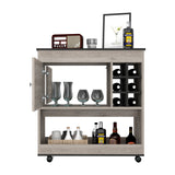 Bar Bajo Bi Color 90x95cm Ceniza con Portabotellas - Bares | Bylmo