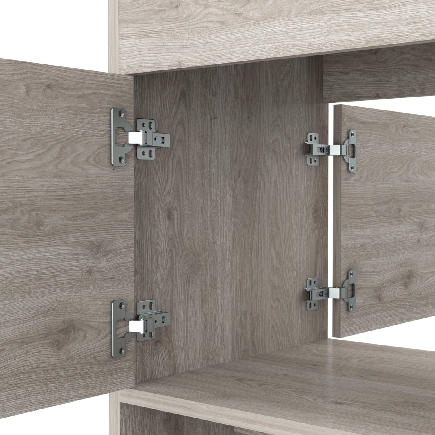 Bar Bajo Bi Color 90x95cm Ceniza con Portabotellas - Bares | Bylmo