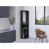 Bar Esquinero Chicago Wengue 45x189.9cm Con Colgador de Copas - Bares | Bylmo