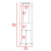 Bar Esquinero Chicago Blanco 45x189.9cm Con Colgador De Copas