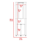 Bar Esquinero Chicago Blanco 45x189.9cm Con Colgador de Copas - Bares | Bylmo