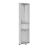 Bar Esquinero Chicago Blanco 45x189.9cm Con Colgador de Copas - Bares | Bylmo